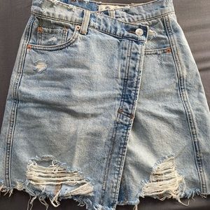 Free People Jean skirt